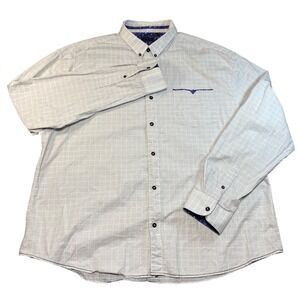 7 Diamonds Long Sleeve Button Down Shirt Men's M White Flip Cuff‎ 7Diamonds Fit
